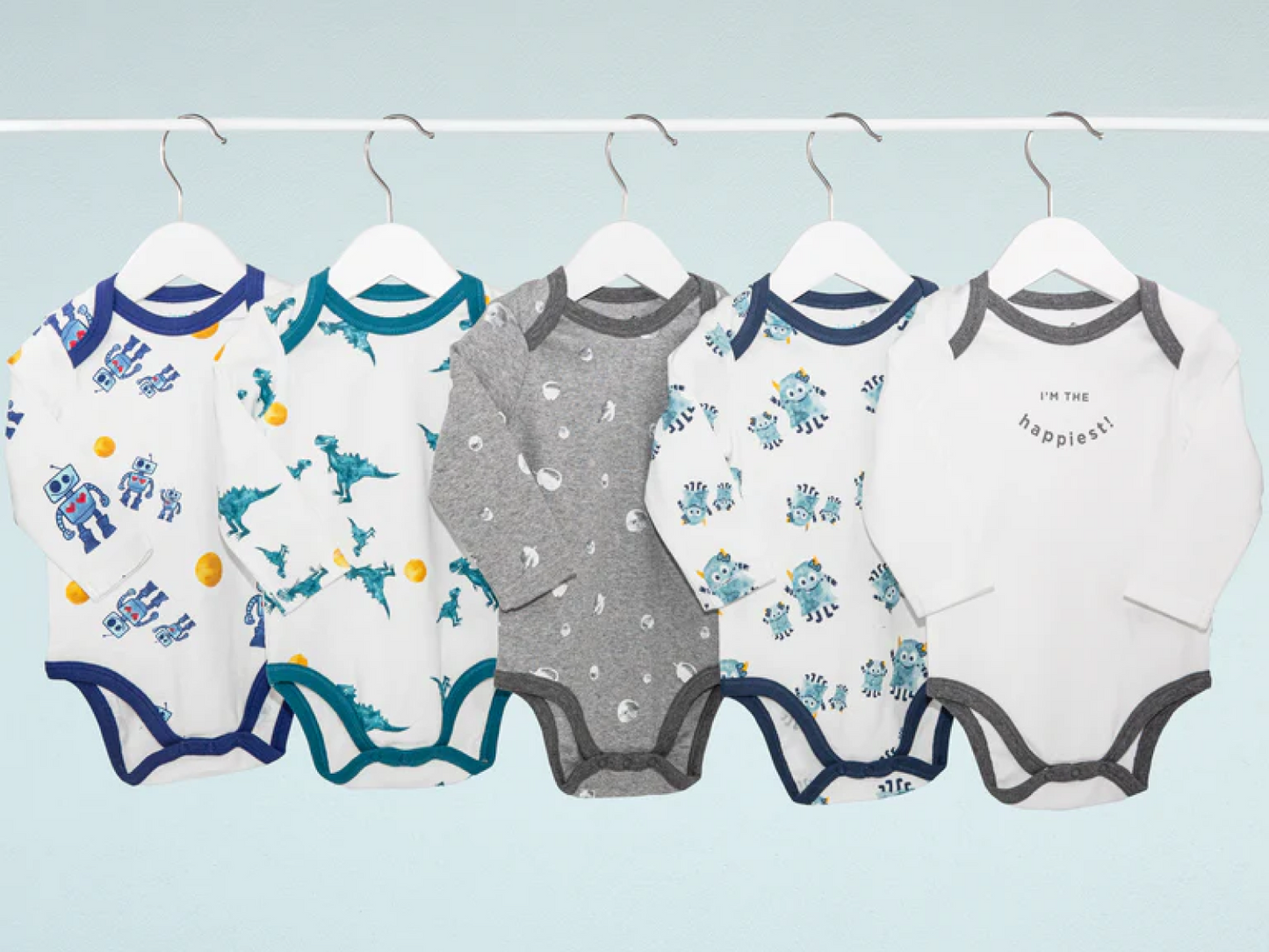 Long-Sleeve Baby Bodysuit Bundle